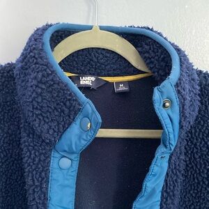 Lands' End Navy Blue Fleece Jacket